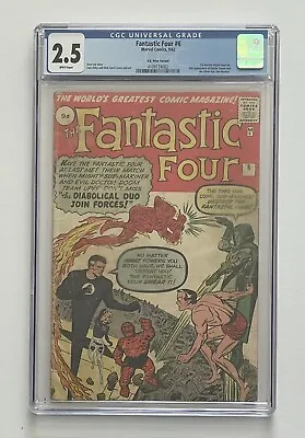 Buy Fantastic Four #6. Sept 1962. Marvel. 2.5 Cgc.  1st Villain Team Up! Uk Price! • 1,000£