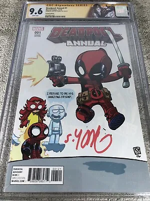 Buy Deadpool Annual 1 CGC SS 9.6 Skottie Young Variant Spider Man Amazing Friends • 134.34£