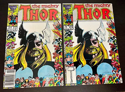 Buy THOR #373 -- Marvel 25th Border 1986 -- Direct + Newsstand VARIANT (A) • 10.08£