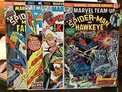 Buy 4 Comic Lot 1974 Marvel Team-up #17 18 19 22 Spider-man 1st Stegron • 10.42£