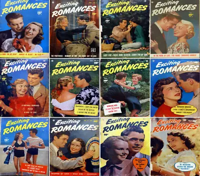 Buy 1949 - 1953 Exciting Romances Comic Book Package - 12 EBooks On CD • 13.05£