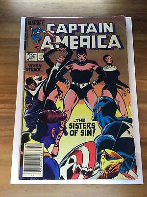 Buy Captain America 295 Low Grade 1st Cover App Of The Sisters Of Sin Newsstand • 3.90£