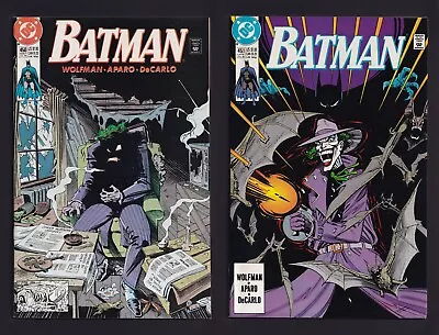Buy Batman #450 & #451 Classic Breyfogle Joker Covers DC 1990 • 6.34£