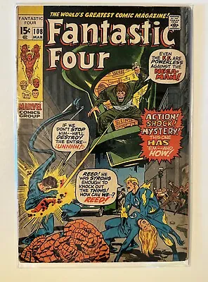 Buy Fantastic Four #108 - Marvel - Good Condition - Stan Lee - 1971 • 23.99£