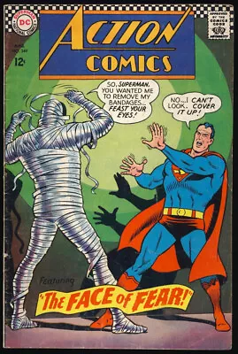 Buy ACTION COMICS #349 1967 VG  Supergirl's Black Deeds  SUPERMAN MUMMY Cover • 7.90£