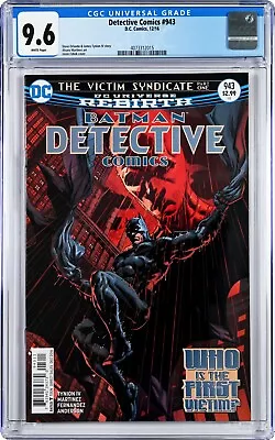 Buy Detective Comics #943 CGC 9.6 (Dec 2016, DC) Fabok, 1st Victim Syndicate Cameo • 39.47£