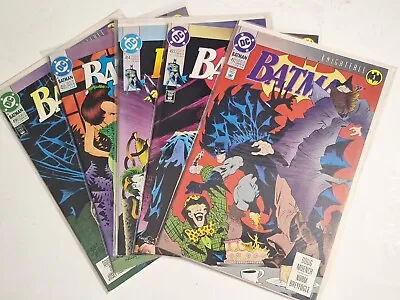 Buy BATMAN Comic Book Lot #492, #493, #494, #495 & #496 -1993 DC Comics • 17.55£