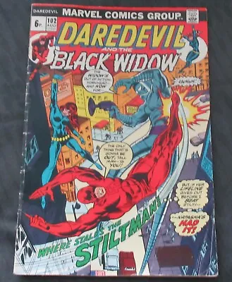 Buy Vintage Daredevil & The Black Widow #102 Marvel Bronze Age Comic Book 1973 • 11£