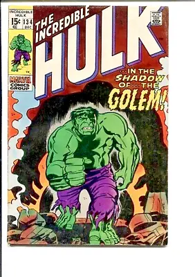 Buy Incredible Hulk 134 Vg+ Trimpe 1970 • 10.29£