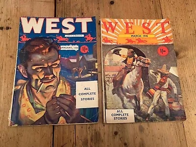 Buy 2 X VINTAGE WEST COWBOYS  COMICS 1945 • 1.99£