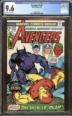 Buy Avengers #136 1975 CGC 9.6 Iron Man Vs Beast X-Men Battle Cover Marvel Comics • 240.14£