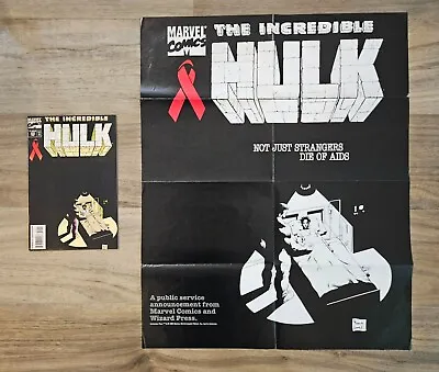 Buy Incredible Hulk #420 Marvel Comics With AIDS Awareness Poster 25x20 VF 1994 • 21.71£
