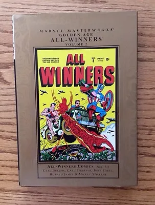 Buy Marvel Masterworks Golden Age ALL WINNERS Comics Vol 2 HC Book 1st Print 9.0+ • 19.86£