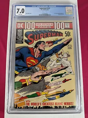 Buy SUPERMAN #252 CGC 7.0 NEAL ADAMS Wraparound Cover 100 PAGE SUPER SPECTACULAR 13 • 80.33£