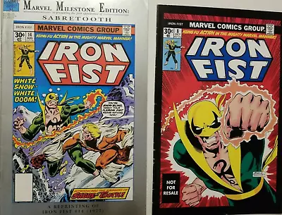 Buy Marvel Milestone Edition Iron Fist #14 1st App Sabretooth Iron Fist #8 Legends  • 14.26£