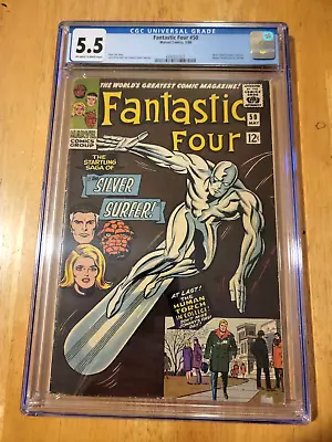 Buy Fantastic Four #50 *cgc 5.5 1966 * Silver Surfer Battles Galactus • 306.66£
