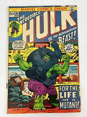 Buy The Incredible Hulk Comic #161 - Vs. Beast Marvel Comics (1973) • 8.69£