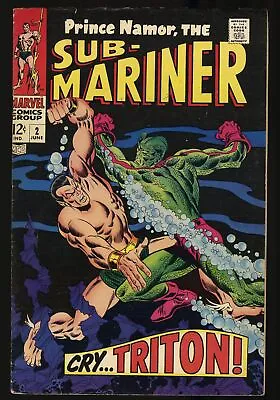 Buy Sub-Mariner #2 FN+ 6.5 Triton Appearance! 1st Inhumans Crossover! Marvel 1968 • 32.32£
