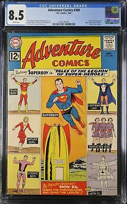 Buy Adventure Comics #300 CGC VF+ 8.5 White Pages Legion Of Super-Heroes Begins! • 793.55£