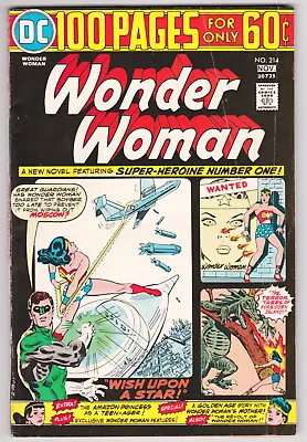 Buy Wonder Woman #214 Very Good 4.0 Green Lantern 100 Pages 1974 • 14.24£