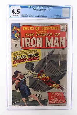 Buy Tales Of Suspense #53 - Marvel Comics 1964 CGC 4.5 Origin Of The Watcher. 2nd Ap • 93.82£