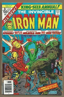 Buy 🔥iron Man Annual #3*marvel, 1976*king Size*man-thing*molecule Man*avengers*fn-* • 16£