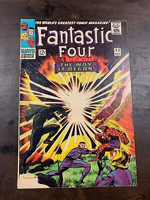 Buy Fantastic Four #53 (1966)  Vg- 2nd Balck Panther 1st Klaw • 39.97£