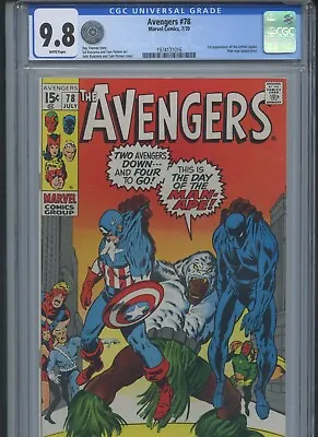 Buy The Avengers #78 1970 CGC 9.8 (1st App Of Lethal Legion)~ • 1,406.47£