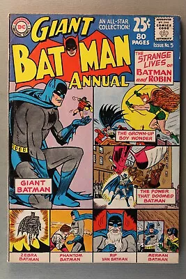 Buy GIANT BATMAN ANNUAL Issue No. 5 ~ 80 Pages! An All-Star Collection! *1963* • 67.20£