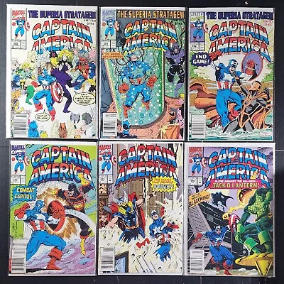 Buy Captain America #390 391 392 393 395 396 High Grade Newsstand Marvel 1991 • 27.80£