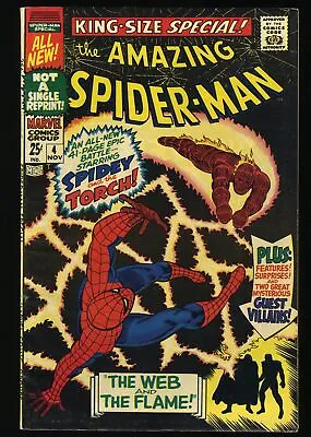 Buy Amazing Spider-Man Annual #4 VF- 7.5 Human Torch! Mysterio! Marvel 1967 • 43.48£