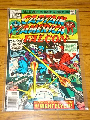Buy Captain America #213 F/vf (7.0) Marvel Falcon Kirby • 9.99£