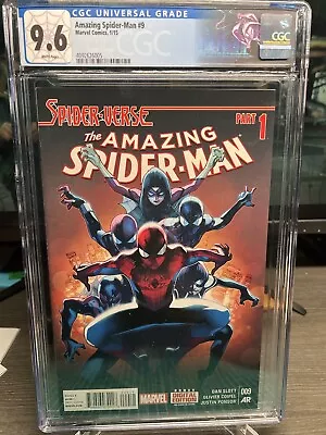 Buy Amazing Spider-Man #9 CGC 9.6 2nd Appearance Of Spider-Gwen - Marvel 2015 • 31.83£