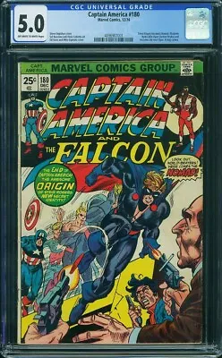 Buy Captain America 180 Cgc 5.0 Oww Pages 1st Nomad 1974 B1 • 59.36£