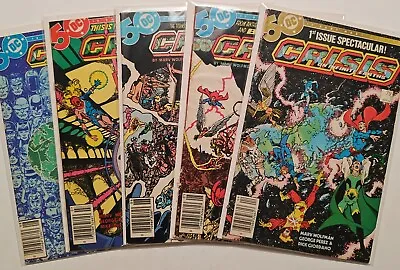 Buy Crisis On Infinite Earths 1-5 (1 2 3 4 5) NEWSSTAND Series SET George Perez 1985 • 27.89£