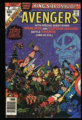 Buy Avengers Annual #7 VF+ 8.5 Thanos Death Of Adam Warlock! Marvel 1977 • 46.65£