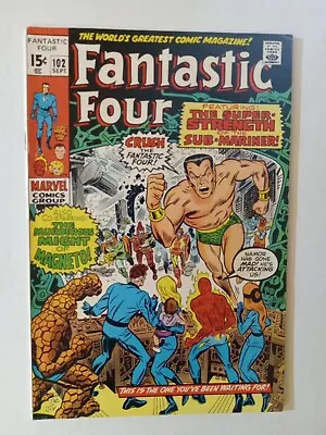 Buy Fantastic Four #102 M/nm 9.2 Ow-w Marvel Comics Sept 1970 - Sub Mariner Magneto • 197.14£