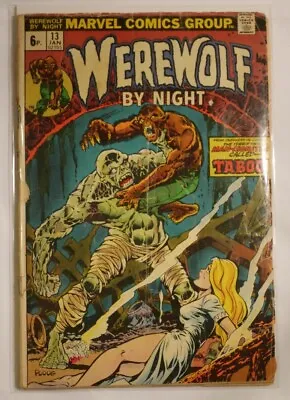 Buy Werewolf By Night #13 (1974) Low Grade -  1st App Topaz & Taboo • 10£