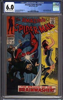 Buy * Amazing SPIDER-MAN #59 (1968) CGC 6.0 1st Mary Jane Cvr Romita! (4265915006) * • 160.60£
