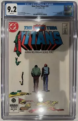 Buy NEW TEEN TITANS #39 CGC 9.2 WHITE Pages! Dick Grayson Quits Being ROBIN Perez • 31.77£