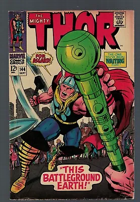 Buy Marvel Comics Thor 144 6.6 FN+ Avengers 1967 Battleground Earth • 29.99£