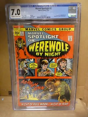 Buy Marvel Spotlight 2 Comics CGC 7.0 1st Appearance Werewolf By Night 1972 • 799.99£