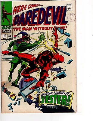 Buy Daredevil #42 Comic Book 1968 Silver Age Stan Lee Key 1st Jester! VG/FN • 18.38£