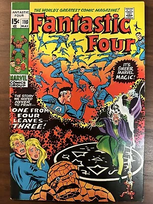 Buy Fantastic Four #110 FN+ 1st Agatha Harkness Cover App.  (Marvel 1971) • 42.69£