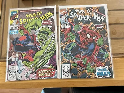 Buy WEB OF SPIDER-MAN VOL:1  Marvel Comic - #-69-70 Key Issue First Spider-Hulk 1990 • 18£