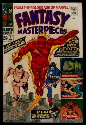 Buy Marvel Comics FANTASY Masterpieces #7 Human Torch Captain America FN- 5.5 • 7.14£
