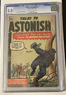 Buy Tales To Astonish #37 CGC 5.5 OW WP, 4th Ant-Man, Lee & Kirby, Marvel Comics! • 157.98£