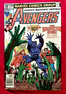 Buy 1981 The AVENGERS #209 NEWSSTAND 80s Vtg Thor Spiderman Beast App Ironman Comic • 9.45£
