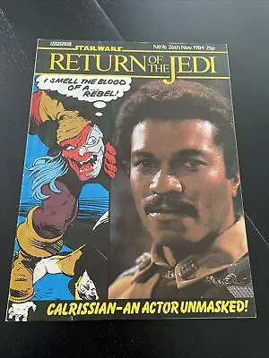 Buy Star Wars Return Of The Jedi Marvel UK 26th November 1984 Issue 76 • 2.49£