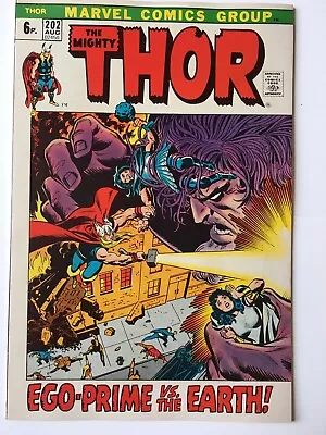 Buy The Mighty Thor #202 VFN/NM (9.0) MARVEL ( Vol 1 1972)  • 32£